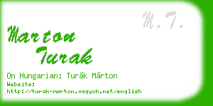 marton turak business card